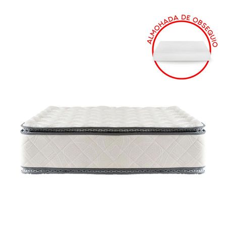 Colchón Forli Capella Pillow 1.5 Plazas + 1 Almohada + 1 Protector