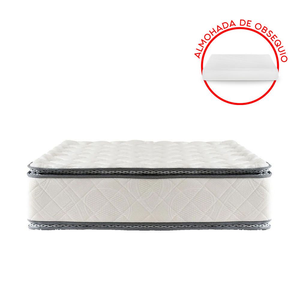 Colchón Forli Capella Pillow 1.5 Plazas + 1 Almohada + 1 Protector