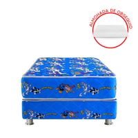 Cama Americana Forli Looney Tunes Azul 1.5 Plazas + 1 Almohada + 1 Protector