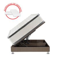 Cama Boxet Forli Pistones Capella Pillow Top 2 Plazas + 2 Almohadas + 1 Protector