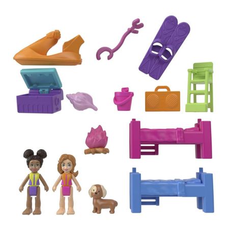 Muñeca Polly Pocket Estuche De Perrito Playero