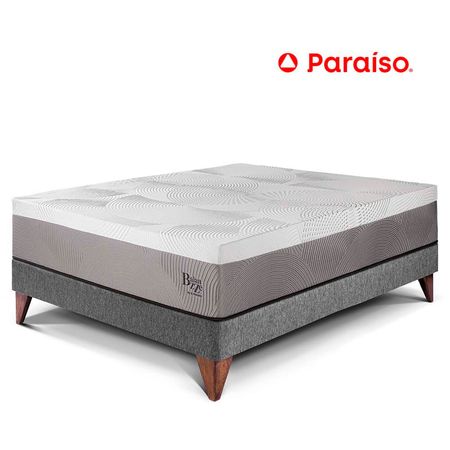 Cama Europea Balanzze 1.5 Plazas Gris