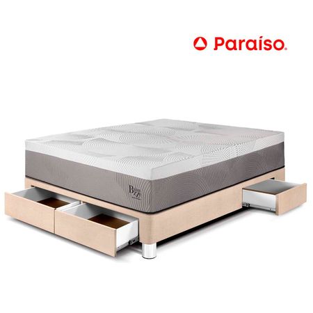 Cama con Cajones Balanzze 2 Plazas  Champagne