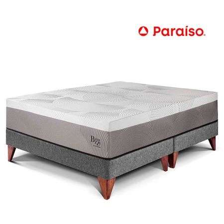Cama Europea Balanzze Queen Gris