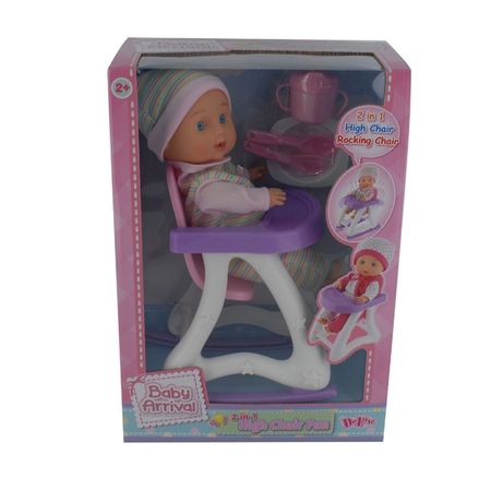 Muñeca Deluxe Baby High/Rocking Chair 30Cm