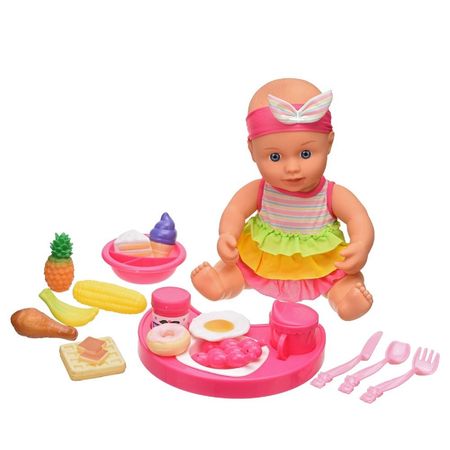 Muñeca Deluxe Learn N Play Feeding Set 34Cm