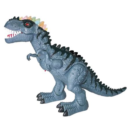 Dinosaurio A Control Remoto Dinosaur Walk Dino Con Luces Y Sonidos Gris 666-17A