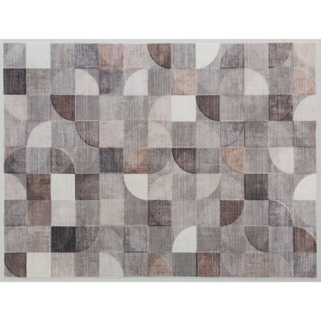 Alfombra Geometrica Marron 150 cm x 200 cm