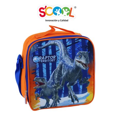 Lonchera Scool Tela Cuadrada Termica Jurassic A