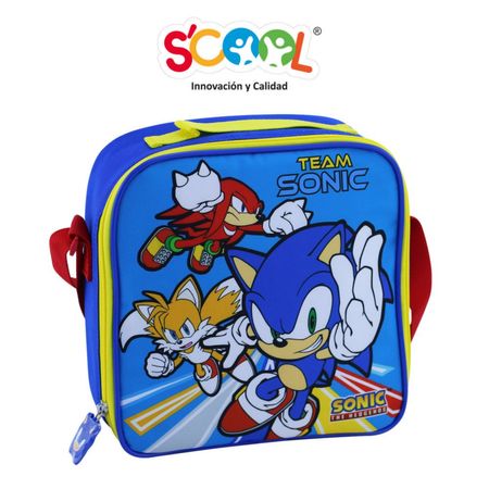 Lonchera Scool Ranger Tela Cuadrada Termica Sonic B