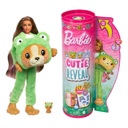 Muñeca Barbie Cutie Reveal Perrito Disfrazado De Rana