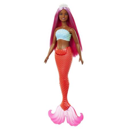 Muñeca Barbie Fantasia Sirena Cabello Rosa