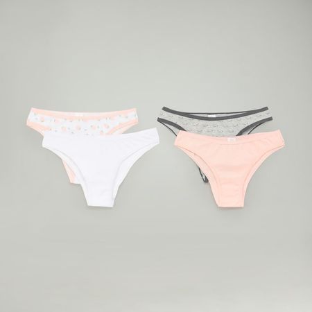 Pack De Calzones X4 Mujer Berry Hypnotic Blanco Talla M