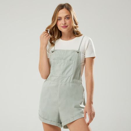 Enterizo Corto Mujer Enterito Amc  VERDE M