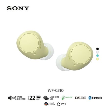Audífonos Sony Bluetooth WF-C510 True Wireless Amarillo