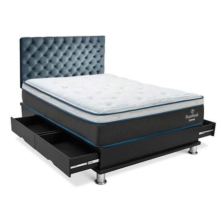 Dormitorio Capitone New Pure Fresh King + Respaldo