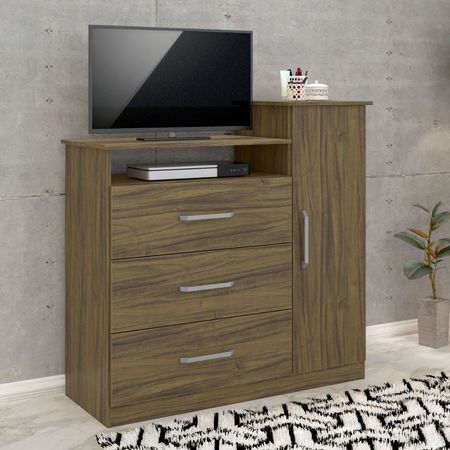 Cómoda Madrid 1 Puerta 3 Cajones Roble