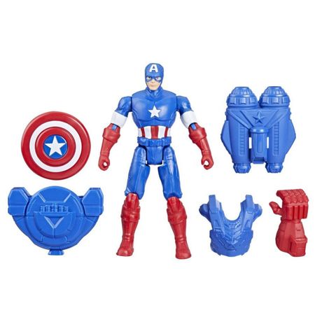 Figura de Acción Marvel Avengers Epic Hero Series Capitán América Con Equipamiento de Batalla