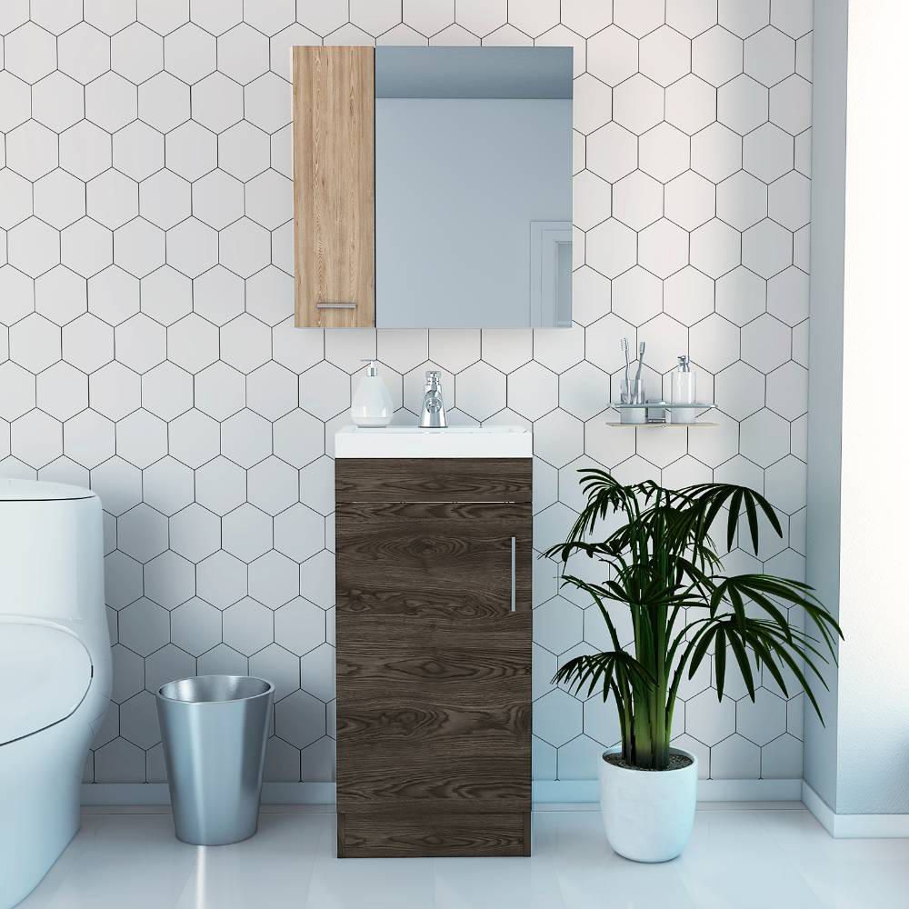 Combo My Bath Botiquin + Mueble Lavamanos - Miel / Coñac