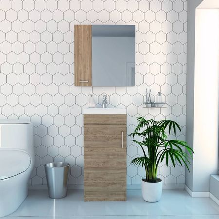 Combo My Bath Botiquin + Mueble Lavamanos - Miel