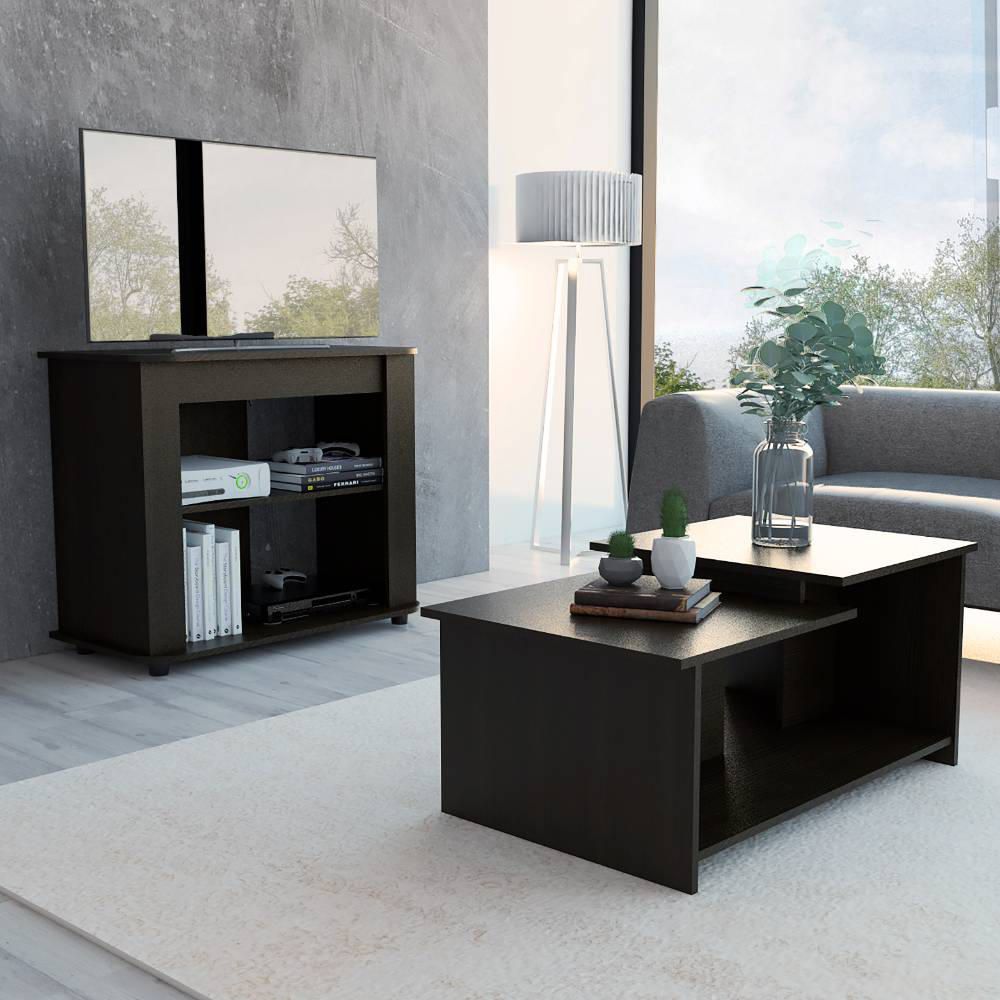 Combo Optimus 1 Rack Tv46 + Mesa De Centro - Wengue