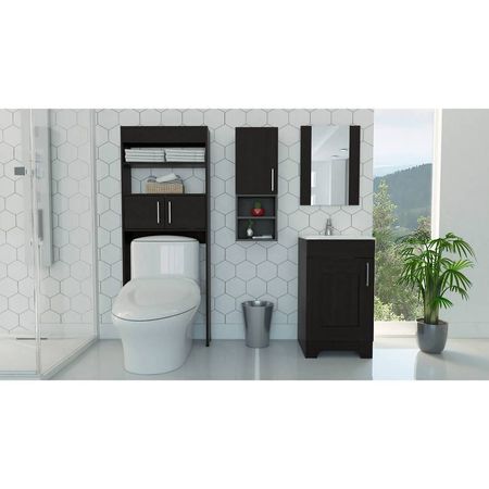 Combo 15 My Bath Botiquin + Mueble Lavamanos + Muro - Wengue