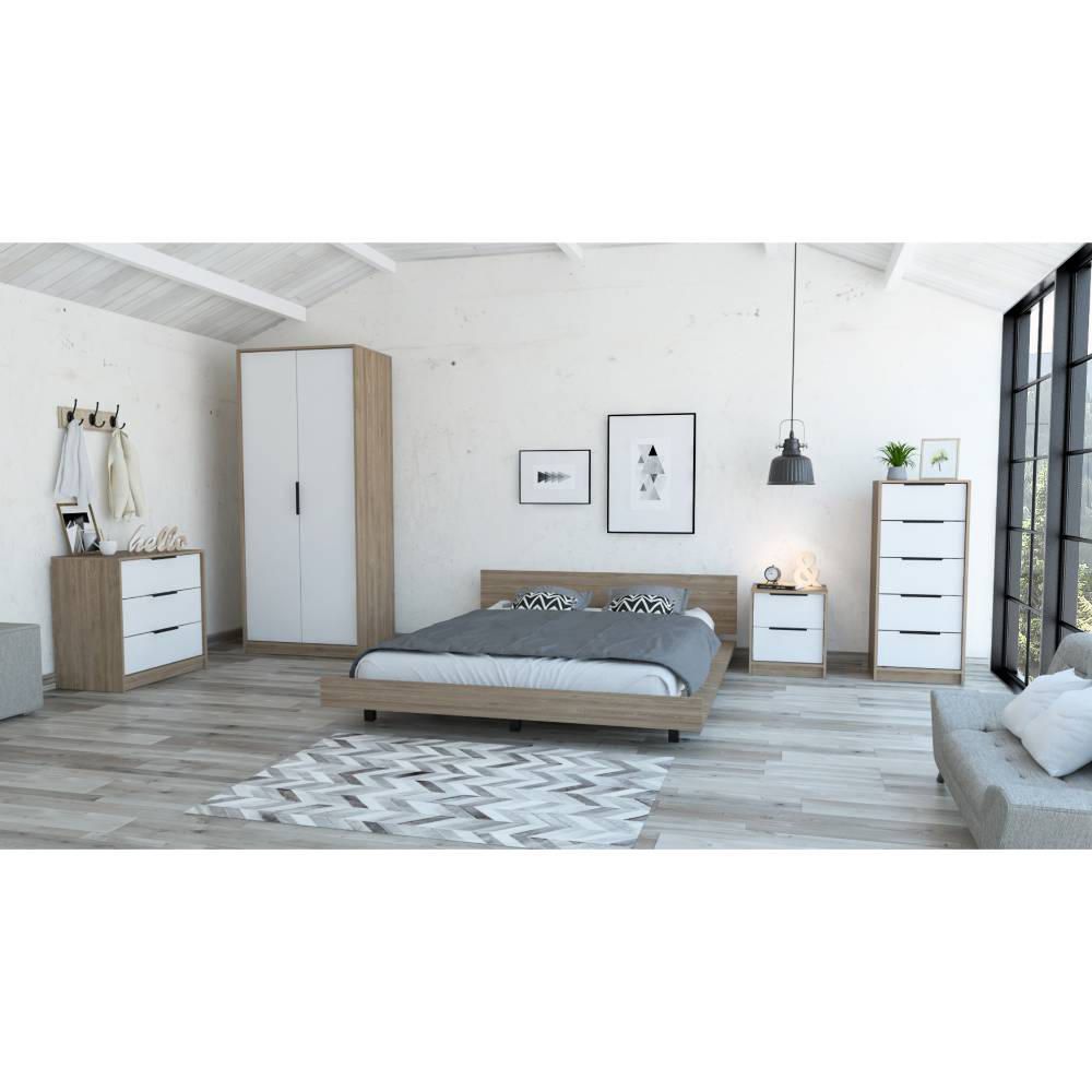 Cama 2 Plazas + Closet 2P + Comoda 5C + Comoda 3C  + 1 Velad