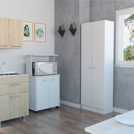 Combo Kitchen 2 Mueble Microondas + Optimizador - Blanco