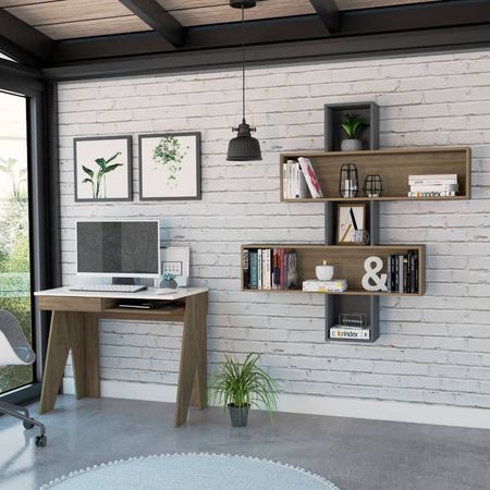 Escritorio + Wall 2B Note - Blanco Hg / Miel