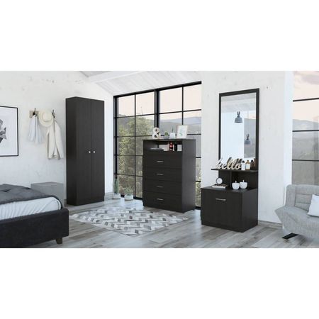 Combo Dreams 13 Closet + Comoda + Velador Multifuncional - Wengue