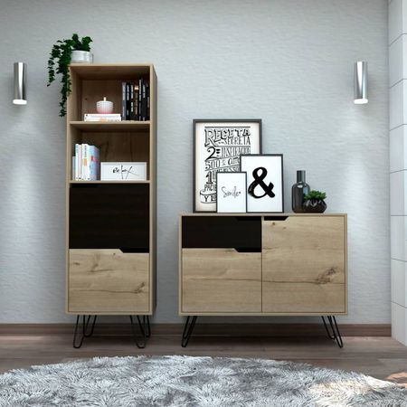 Buffet + Librero Audra - Duna / Wengue