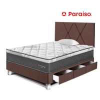 Dormitorio Paraiso Pocket St Cajones 1.5 Plazas Cabecera Loft Chocolate