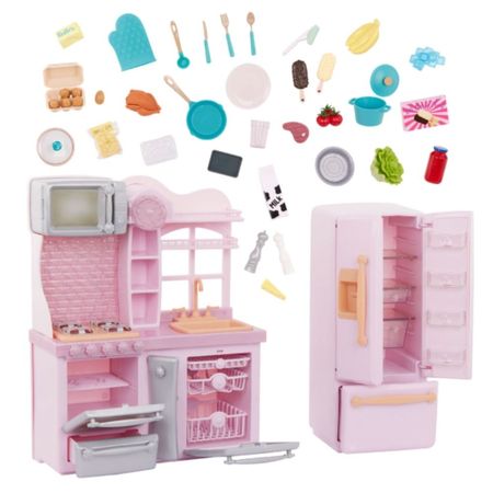 Cocina Para Muñeca Our Generation Gourmet Rosa Con Accesorios
