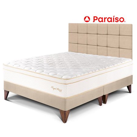 Dormitorio Europeo Royal Prince King Cabecera Blocks Champagne