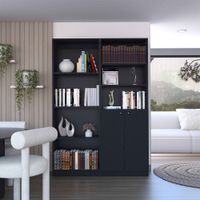 Combo Home Estante + Estante 2 Puertas - Wengue