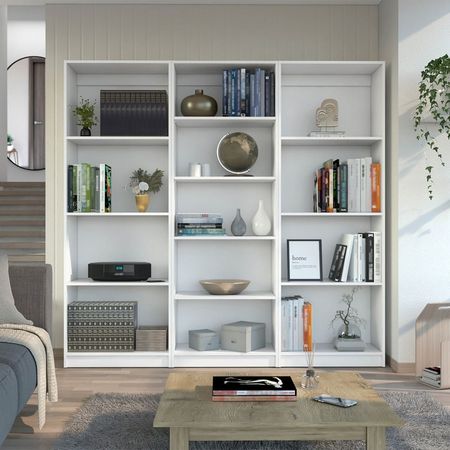 Combo Home 2 Estantes 4 Repisas + Estante 5 Rep - Blanco