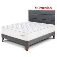 Dormitorio Europeo Royal Elizabt 1.5 Plazas Cabecera Blocks Gris