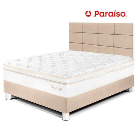 Dormitorio Royal Cloud 2 Plazas con Cabecera Blocks Champagne