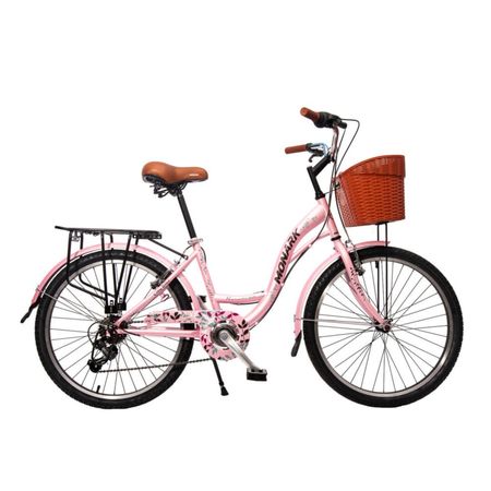Bicicleta Monark Para Mujer Romantic Teen Aro 24  Coral