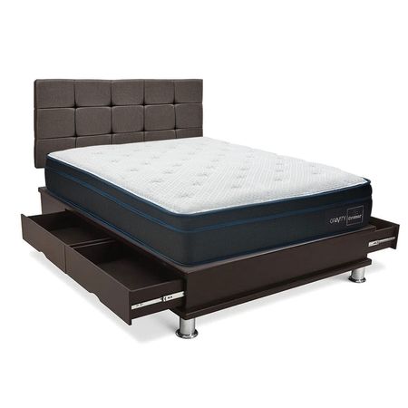 Dormitorio Cuadros Gravity 1.5 Plazas + Almohada + Protector Marrón
