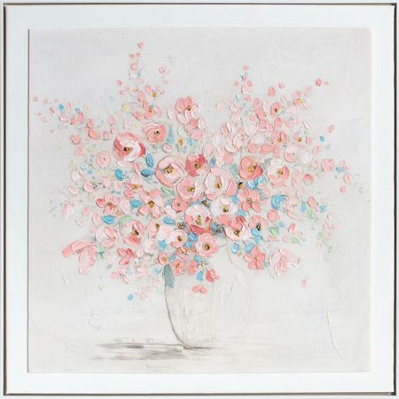 Cuadro Canvas Flores Rosadas 70 cm x 70 cm