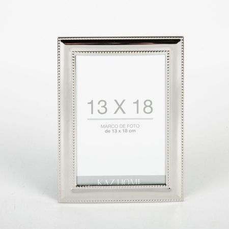 Marco de Fotos Plateado Pespunte 13 cm x 18 cm