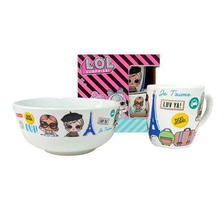 Set De Cerámica Scool 2 Piezas Lol