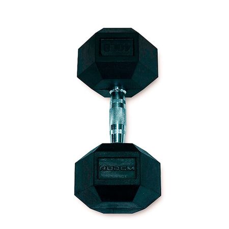Mancuerna Hexagonal de Caucho  Rudem 40 Lb.