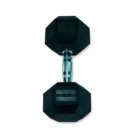 Mancuerna Hexagonal de Caucho  Rudem 30 Lb.