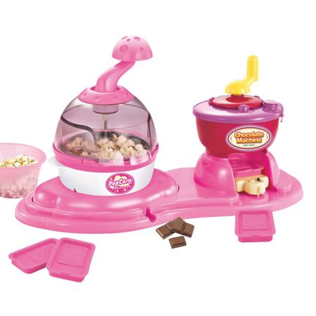 Set De Juego Little Chef Máquina Rosada Para Hacer Popcorn Y Chocolate