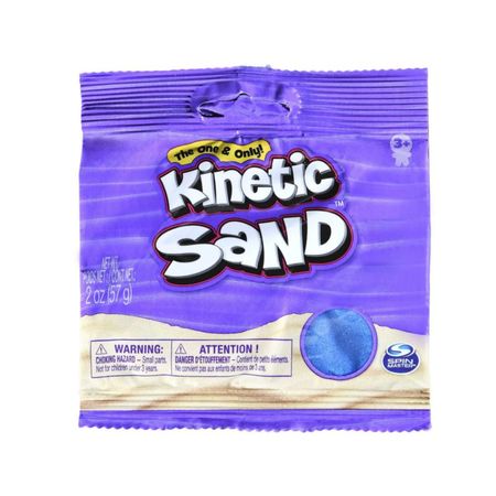 Arena Mágina Kinetic Sand Bolsita De 57 Gramos Azul