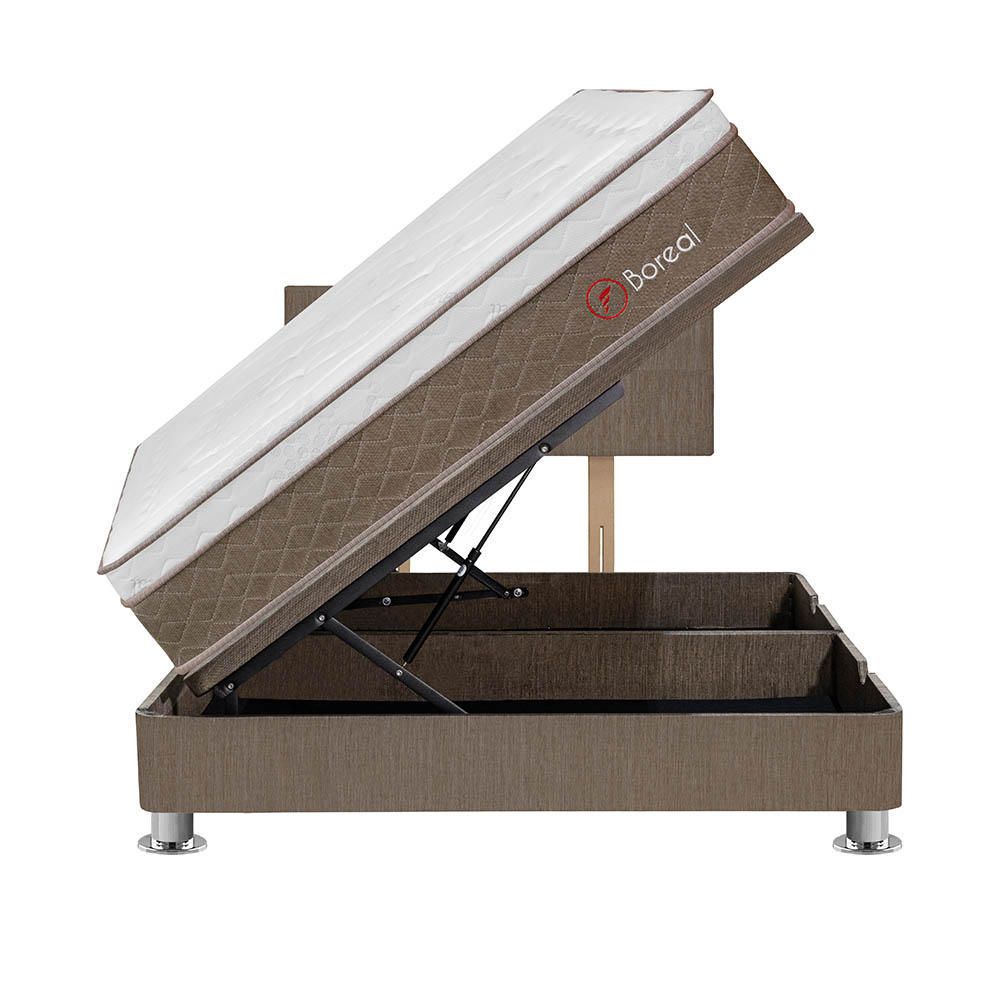 Dormitorio Boxet Marrón Boreal 2 Plazas + 2 Almohadas + 1 Protector