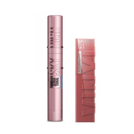 Pack  Maybelline New York  Sky High + Labial Vinyl Ink Cheeky