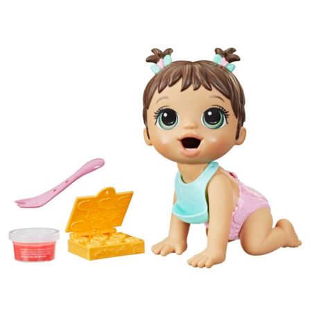 Muñeca Baby Alive Bebé Hora De Comer Castaña
